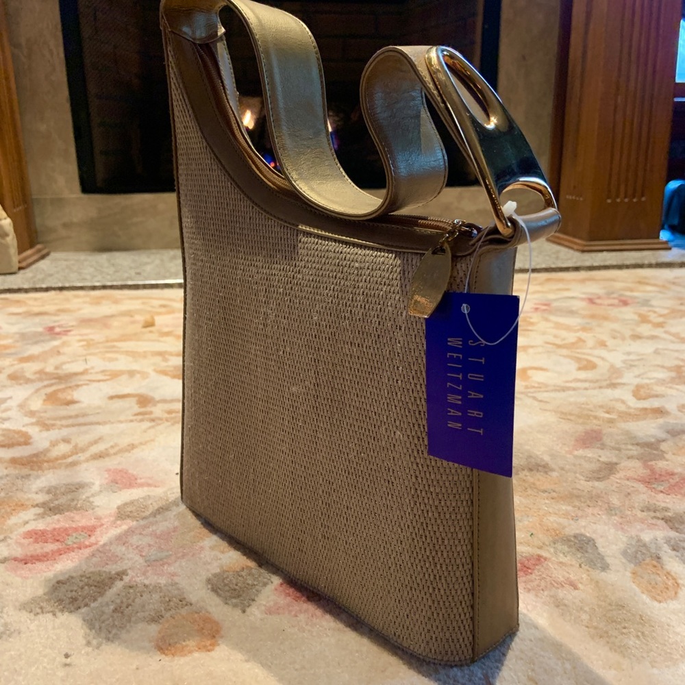 Stuart Weitzman bag with unique shoulder strap Vintage with tags.